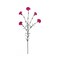 Allstate Mini Carnation Artificial Floral Spray - 27.5" - Fuchsia Pink